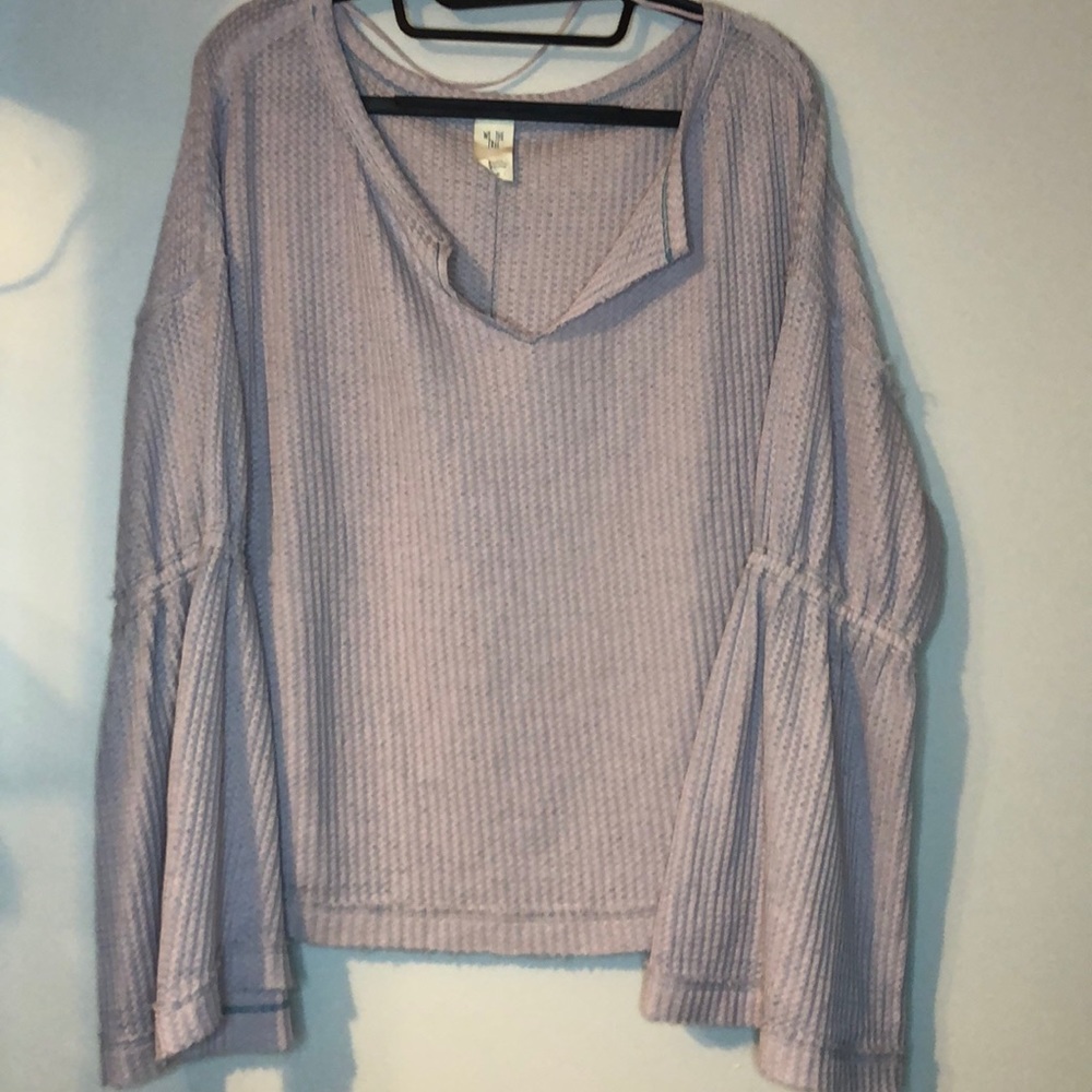 Free People waffle knit top
